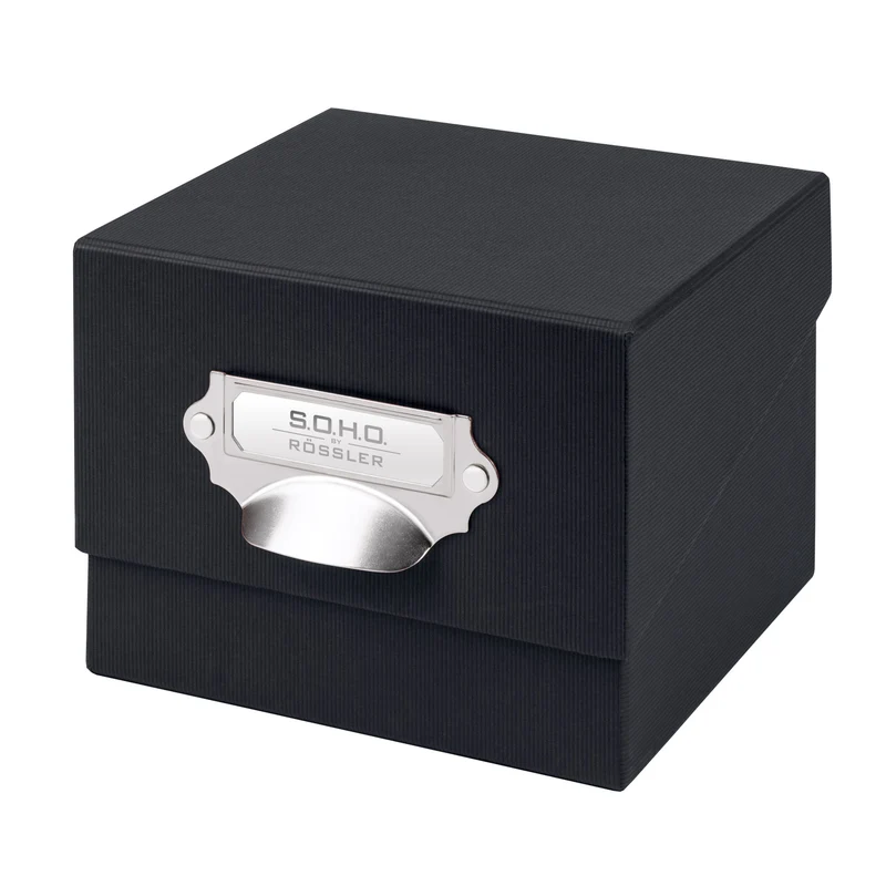 S.O.H.O. Box für Fotos & Karteikarten | A6 | 16,7x12,5cm | schwarz