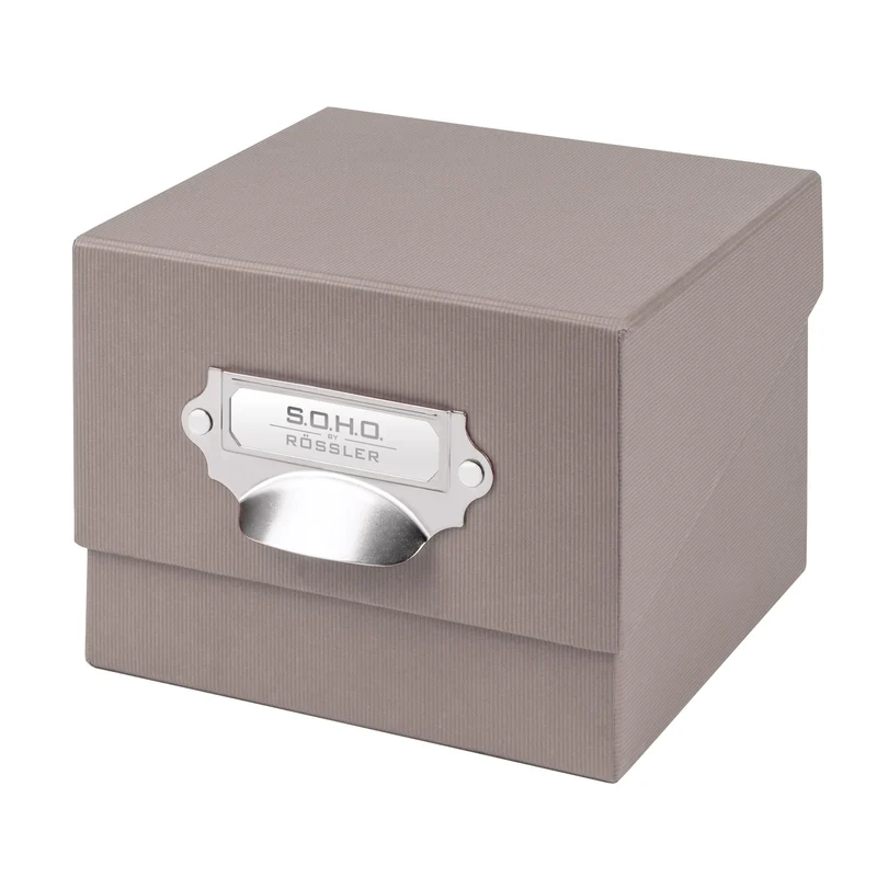 S.O.H.O. Box für Fotos & Karteikarten | A6 | 16,7x12,5cm | taupe