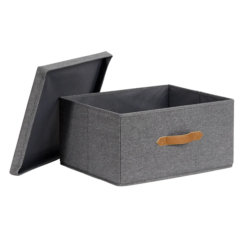 LOVE IT STORE IT Aufbewahrungsbox Stoff mit Deckel – PREMIUM GRAU