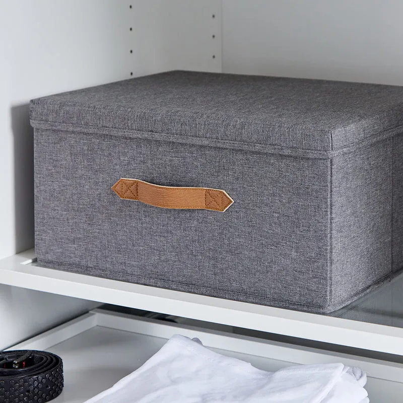 LOVE IT STORE IT Aufbewahrungsbox Stoff mit Deckel – PREMIUM GRAU