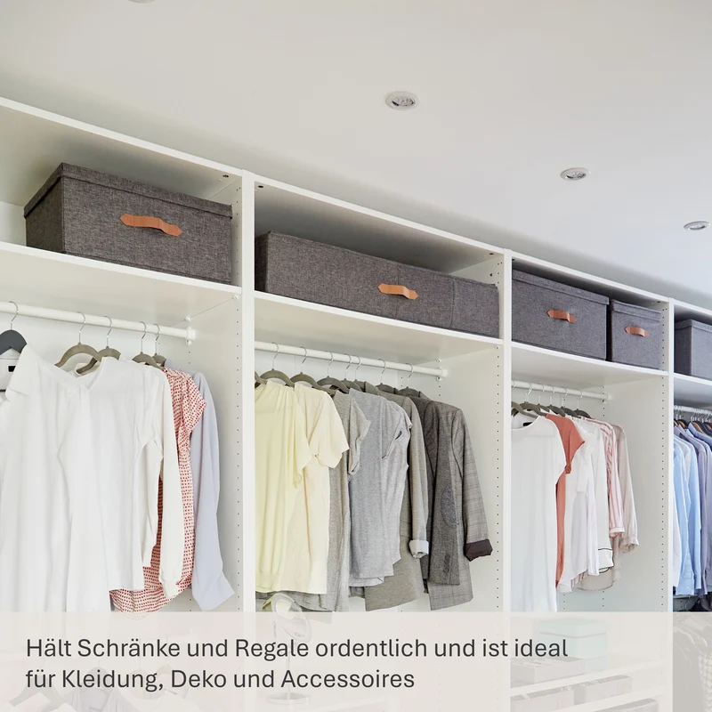 LOVE IT STORE IT Aufbewahrungsbox Stoff mit Deckel – PREMIUM GRAU