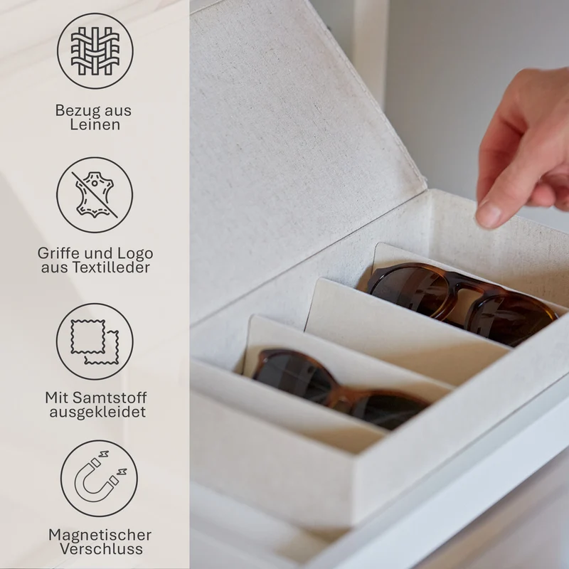 LOVE IT STORE IT Brillenbox für 5 Brillen – PREMIUM