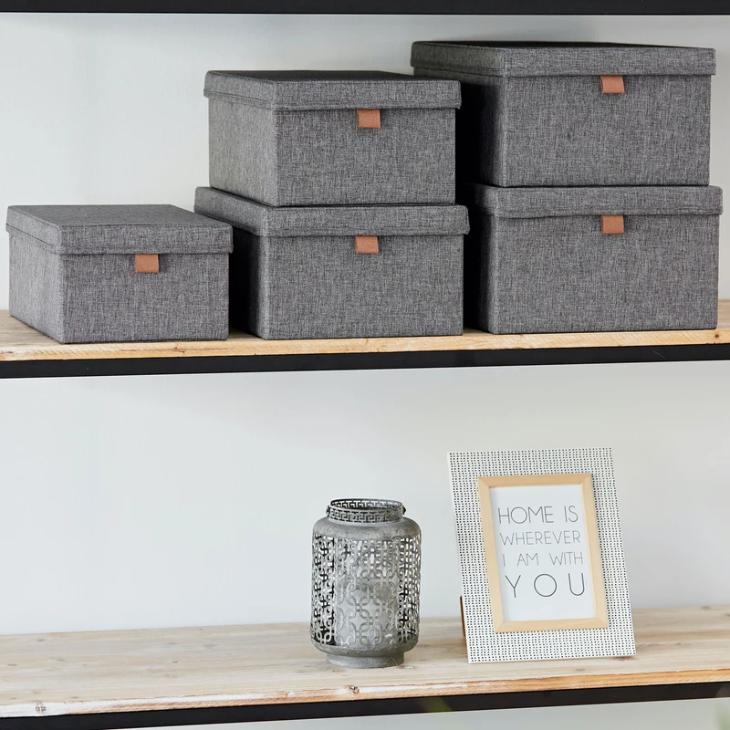 LOVE IT STORE IT Aufbewahrungsbox mit Deckel Stoff 5-teilig – ESSENTIALS