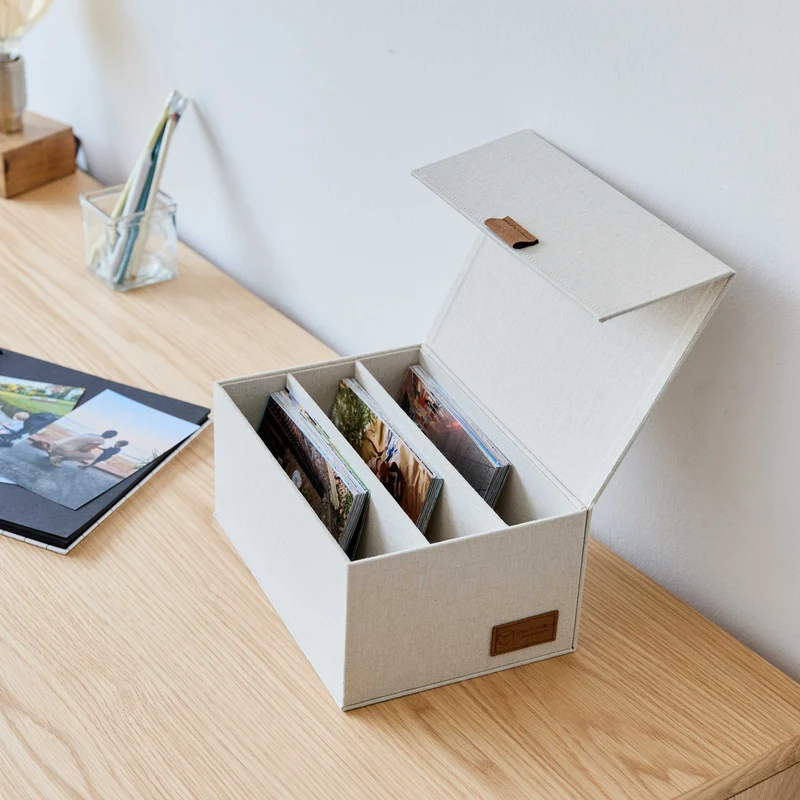 LOVE IT STORE IT Aufbewahrungsbox mit Deckel, 23x18x12 cm – PREMIUM NATUR