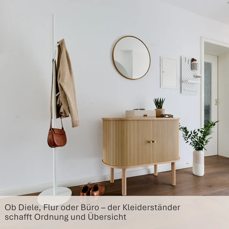 LOVE IT STORE IT Loft Jackenständer aus Metall, Weiß , 5 Haken