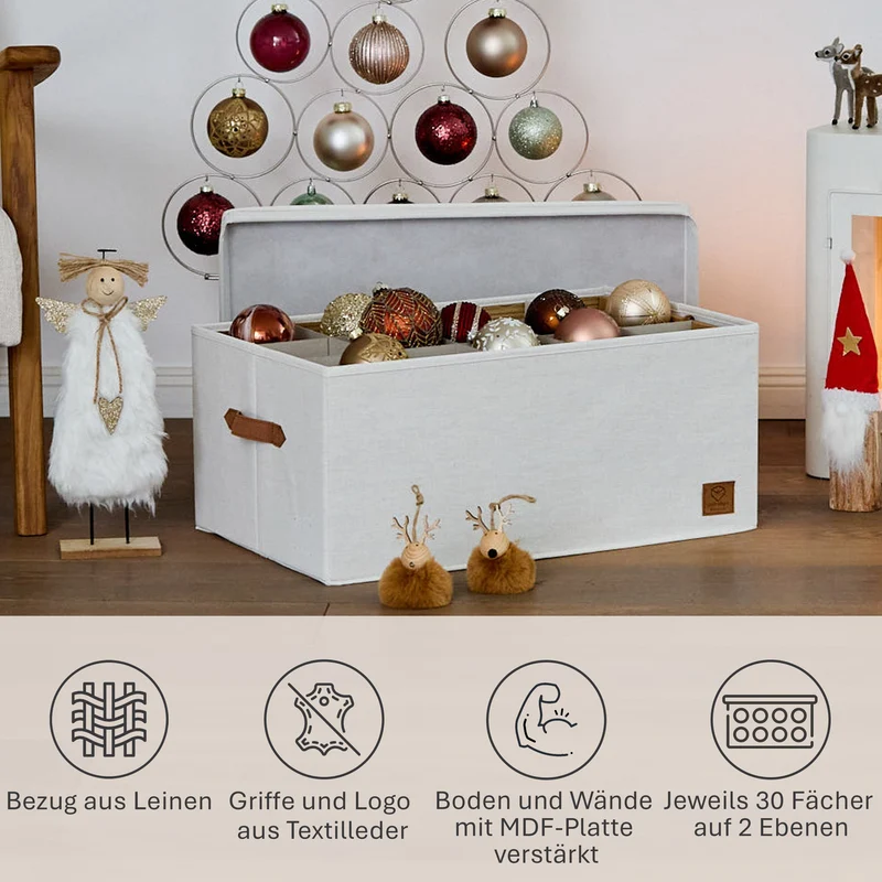 LOVE IT STORE IT Aufbewahrungsbox für Weihnachtskugeln, 58x36x25 cm – PREMIUM
