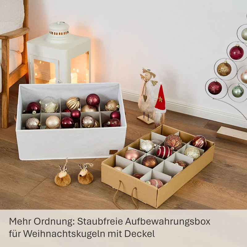 LOVE IT STORE IT Aufbewahrungsbox für Weihnachtskugeln, 58x36x25 cm – PREMIUM