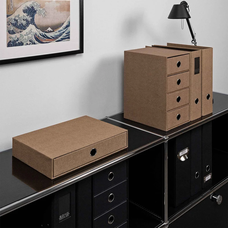 S.O.H.O. Schubladenbox | A4 | Querformat | 1 Fach | haselnuss-braun