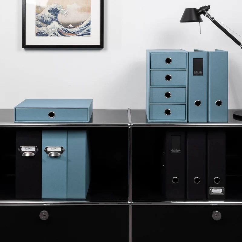 S.O.H.O. Schubladenbox | A4 | Querformat | 1 Fach | denim-blau