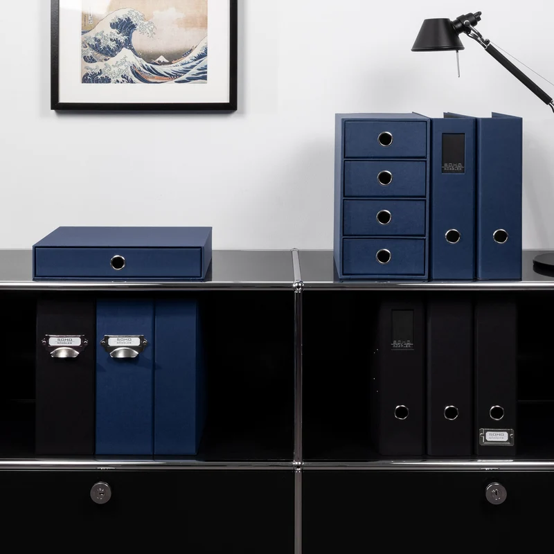 S.O.H.O. Schubladenbox | A4 | Querformat | 1 Fach | navy-blau
