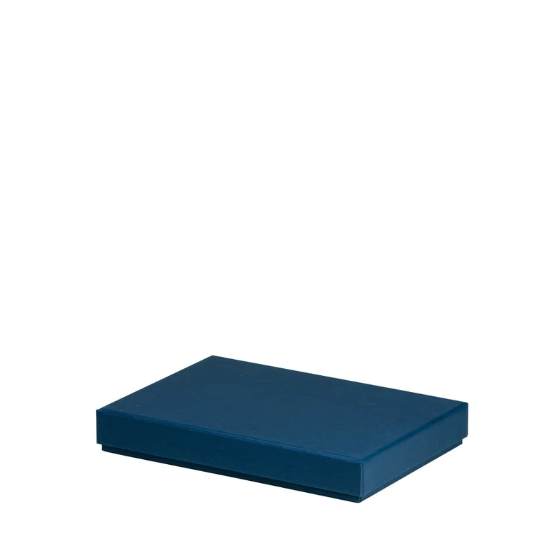 Box flach | A5 | Geschenke & Fotos | Mit Deckel | navy-blau