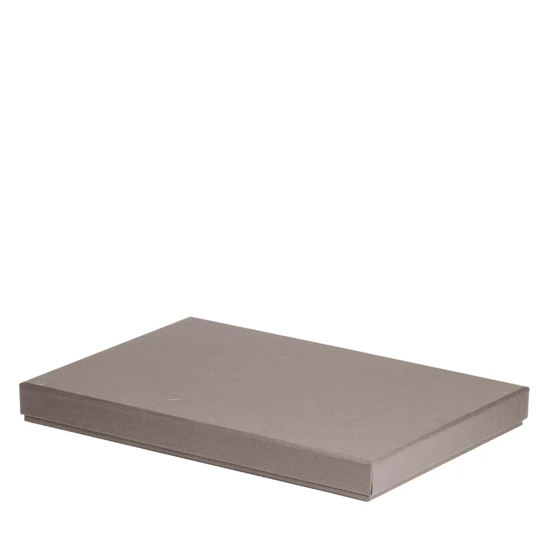 Box flach | A4 | Geschenke & Fotos | Mit Deckel | taupe