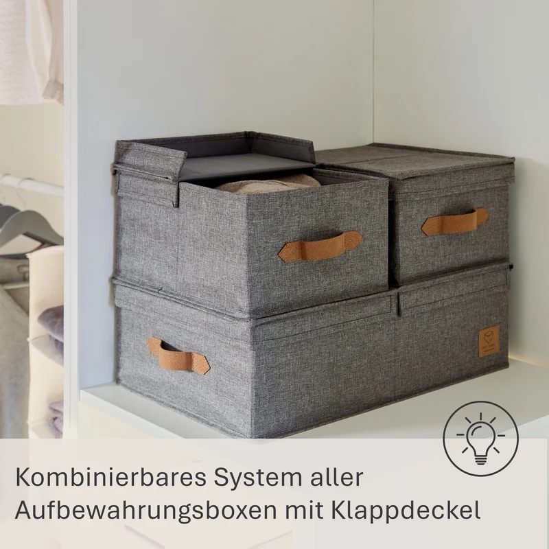 LOVE IT STORE IT Aufbewahrungsbox mit Klappdeckel – PREMIUM