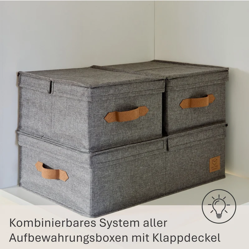 LOVE IT STORE IT Aufbewahrungsbox mit Klappdeckel – PREMIUM