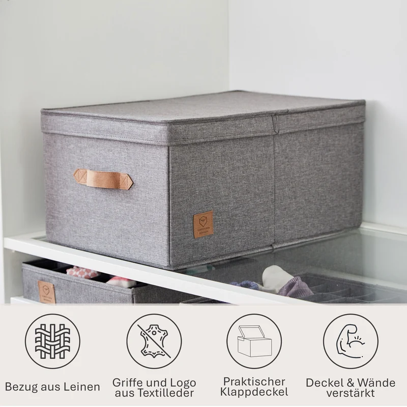 LOVE IT STORE IT Aufbewahrungsbox mit Klappdeckel – PREMIUM