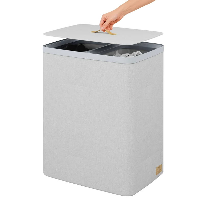 LOVE IT STORE IT Wäschesammler mit Unterteilern, 100l, 67x56x40 cm – PREMIUM