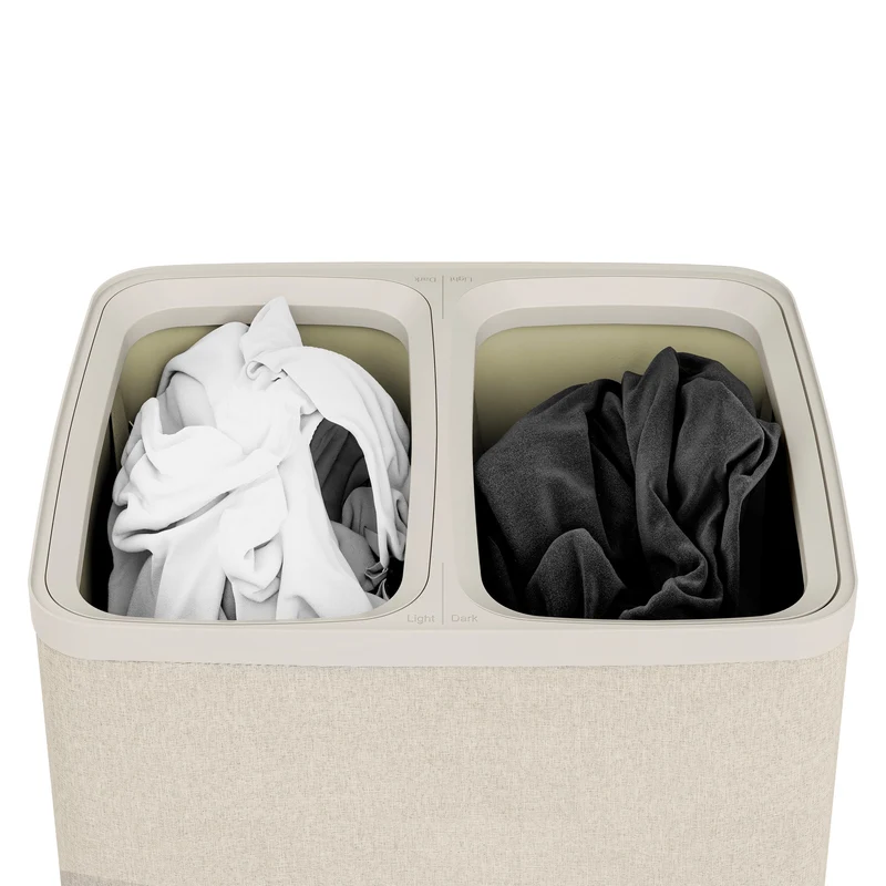 LOVE IT STORE IT Wäschesammler mit Unterteilern, 100l, 67x56x40 cm – PREMIUM