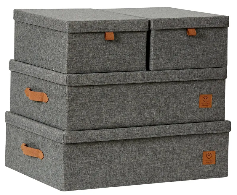LOVE IT STORE IT Aufbewahrungsboxen mit Deckel – PREMIUM GRAU
