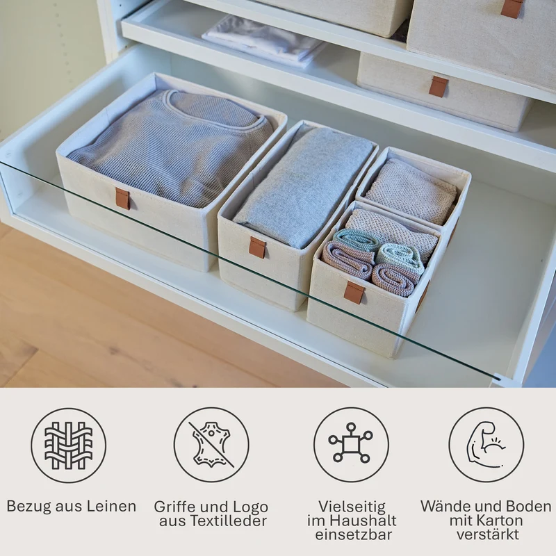 LOVE IT STORE IT 3er Set Aufbewahrungsbox Stoff – PREMIUM