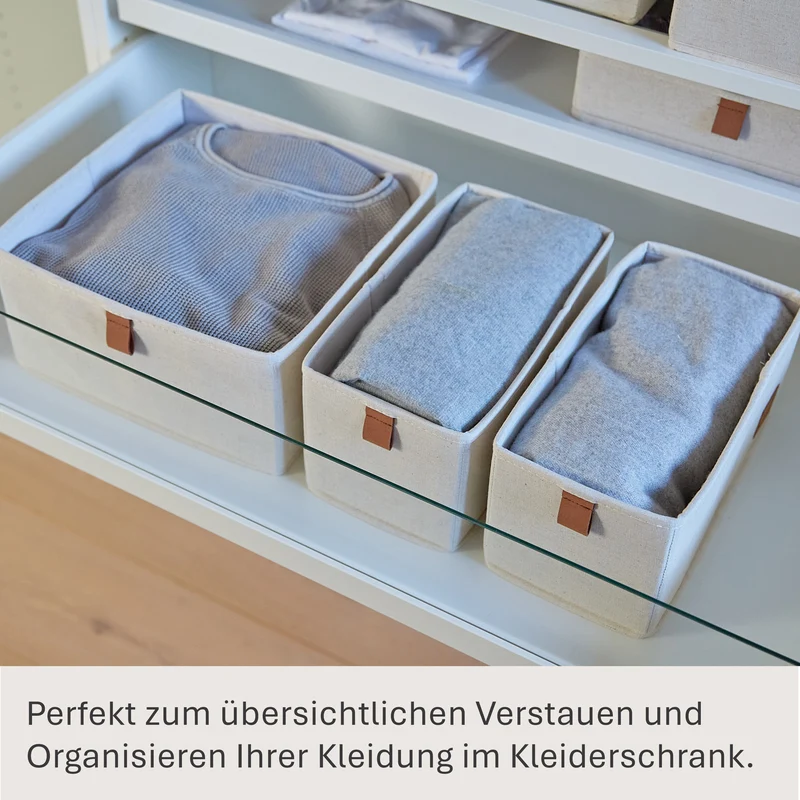 LOVE IT STORE IT 3er Set Aufbewahrungsbox Stoff – PREMIUM