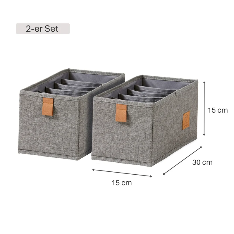 LOVE IT STORE IT Schubladen Organizer 2-teilig, 15x30x15 cm – PREMIUM