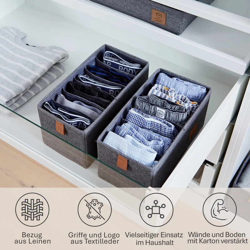 LOVE IT STORE IT Schubladen Organizer 2-teilig, 15x30x15 cm – PREMIUM