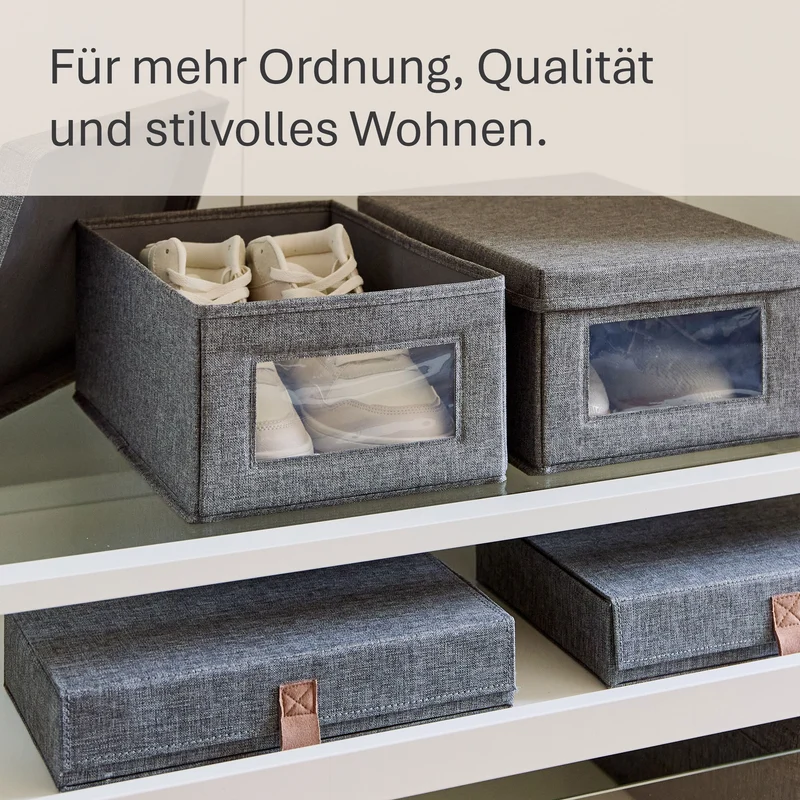 LOVE IT STORE IT 2 Stück Aufbewahrungsbox Schuhe – PREMIUM