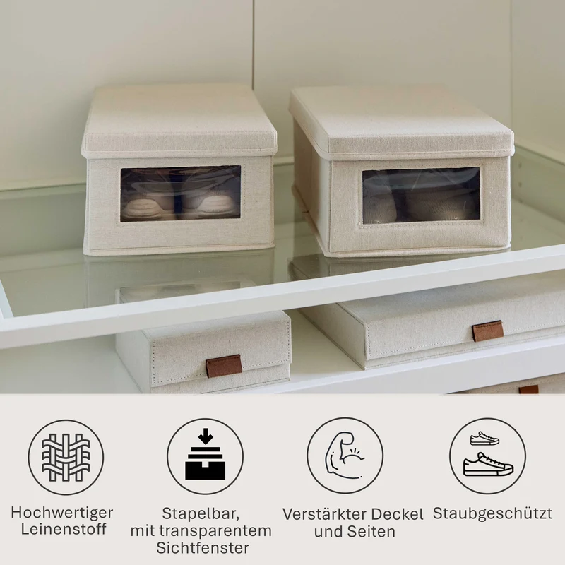 LOVE IT STORE IT 2 Stück Aufbewahrungsbox Schuhe – PREMIUM