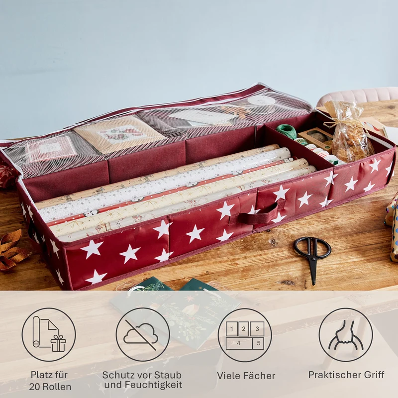 LOVE IT STORE IT Geschenkpapier Organizer, Stern – WEIHNACHTEN