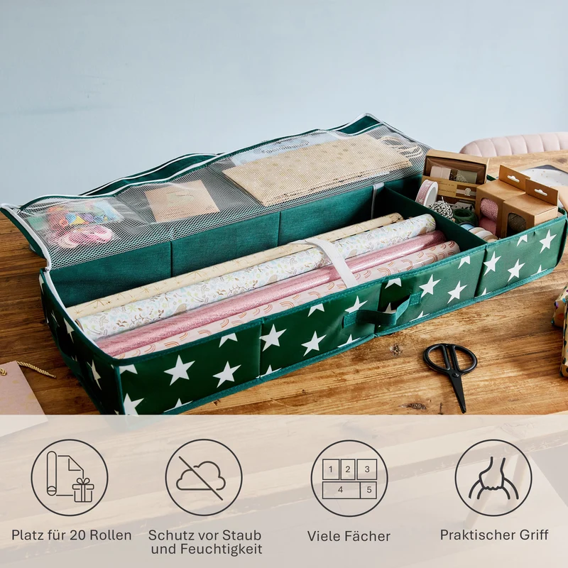 LOVE IT STORE IT Geschenkpapier Organizer, Stern – WEIHNACHTEN