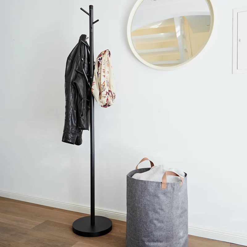 LOVE IT STORE IT Garderobenständer aus Metall mit 15 Haken, schwarz, Höhe 170 cm