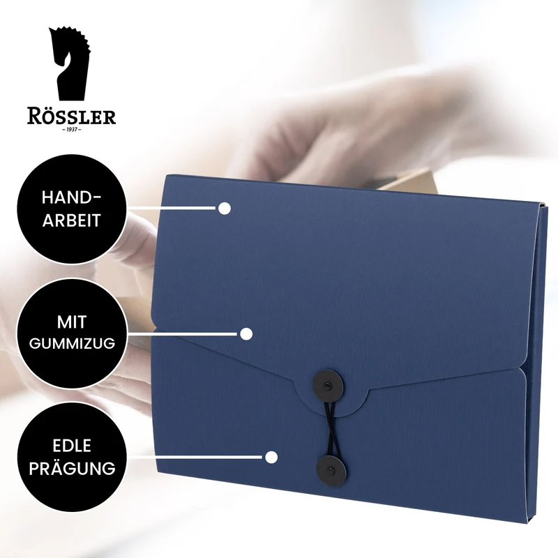 S.O.H.O. Sammelmappe | A4 | Jurismappe mit Gummizug | navy-blau