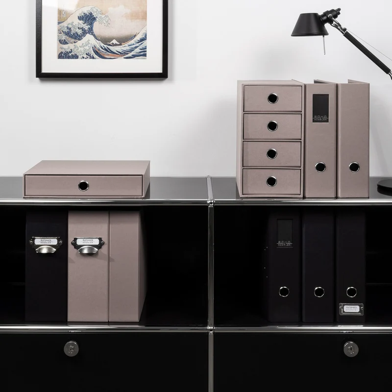 S.O.H.O. Schubladenbox | A4 | Querformat | 1 Fach | taupe
