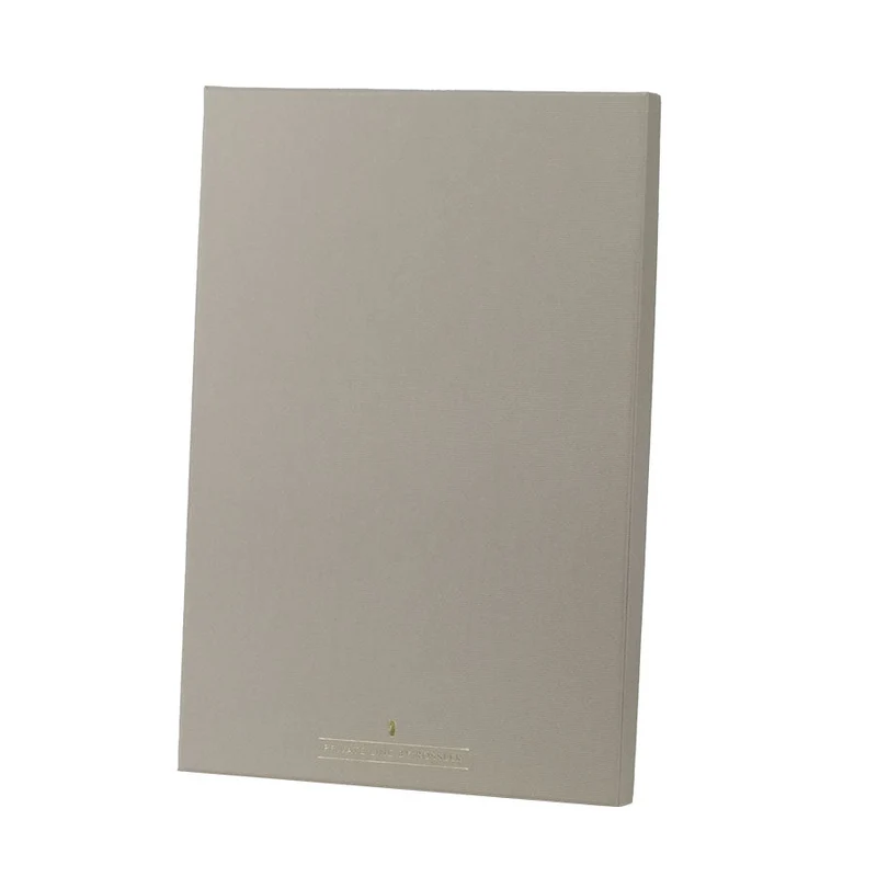 Personalisierbare Briefpapier Box | Edles Papier in Creme | 40 Stück | taupe