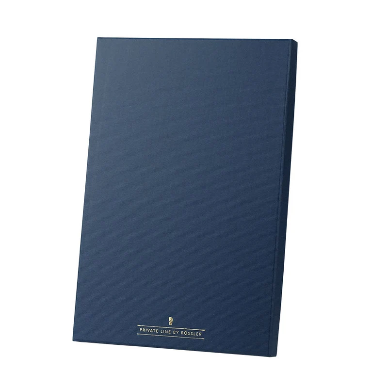 Personalisierbare Briefpapier Box | Edles Papier in Weiß | 40 Stück | blau