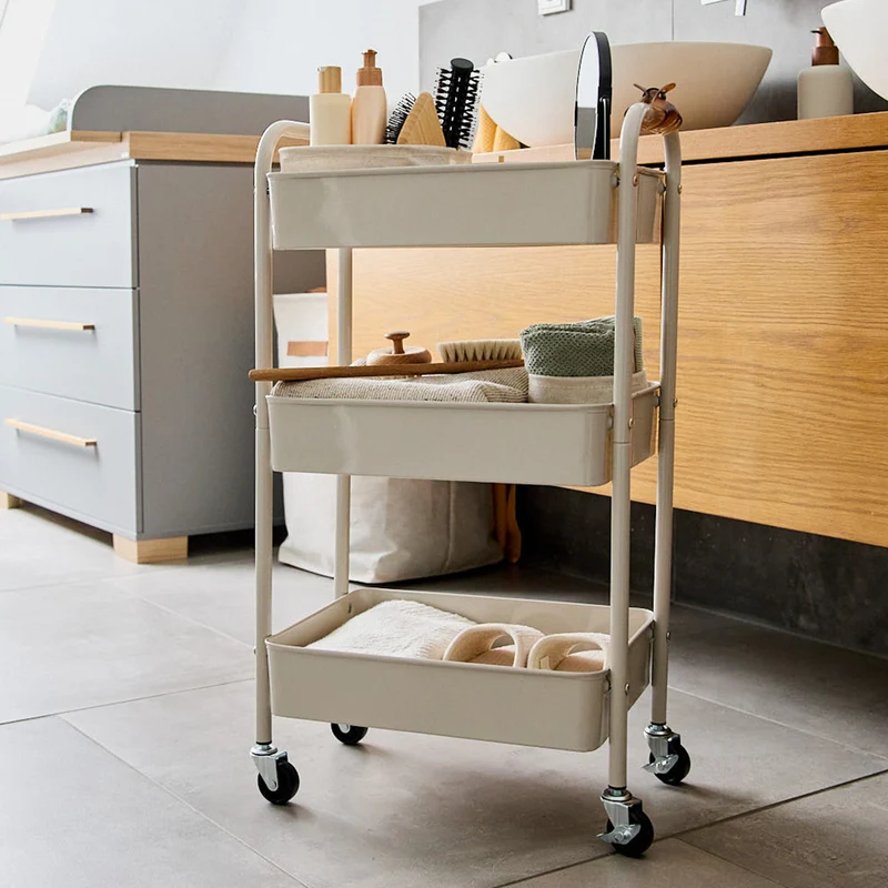 LOVE IT STORE IT Rollwagen aus Metall, greige, 44x30,5x78 cm