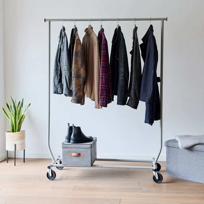 LOVE IT STORE IT Rollbarer Kleiderständer mit Rollen, 129 x 54,5 x 166 cm