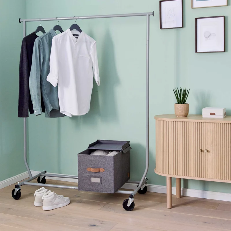 LOVE IT STORE IT Rollbarer Kleiderständer mit Rollen, 129 x 54,5 x 166 cm