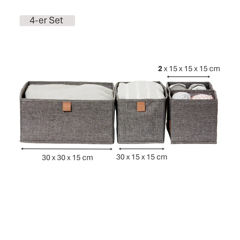 LOVE IT STORE IT Aufbewahrungskorb 4-teilig – ESSENTIALS