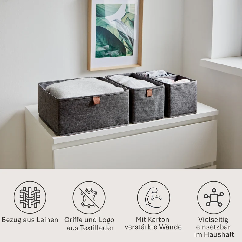 LOVE IT STORE IT Aufbewahrungskorb 4-teilig – ESSENTIALS