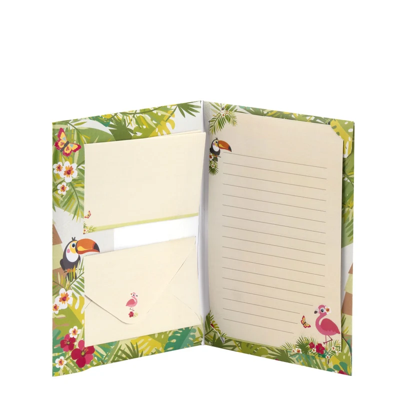 Kinder Briefpapier-Set | Tiermotiv Dschungel | 10 Stück