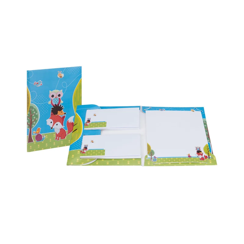 Kinder Briefpapier-Set | Tiermotiv Waldtiere | 10 Stück