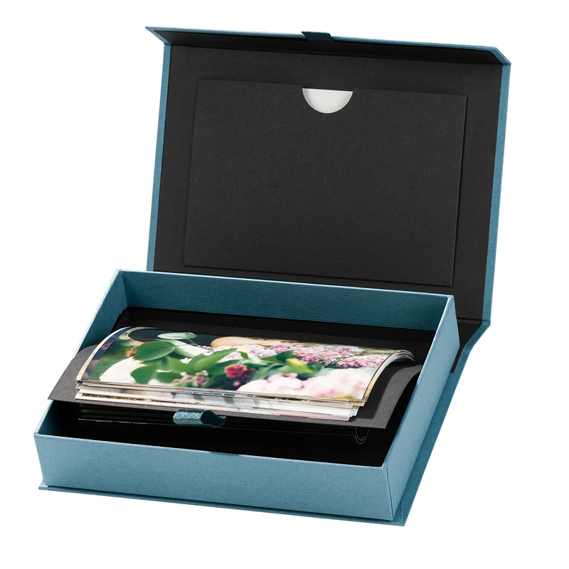 Fotobox | Fotoformat 13x18 | mit Passepartout | denim
