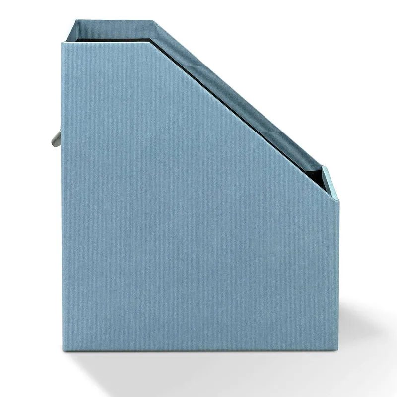 S.O.H.O. Stehsammler | A4 | Zeitschriftensammler mit Griff | denim-blau