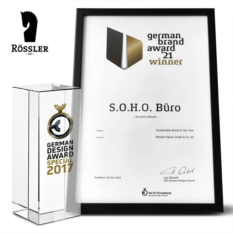 S.O.H.O. Schubladenbox | A4 | Querformat | 3 Fächer | opal