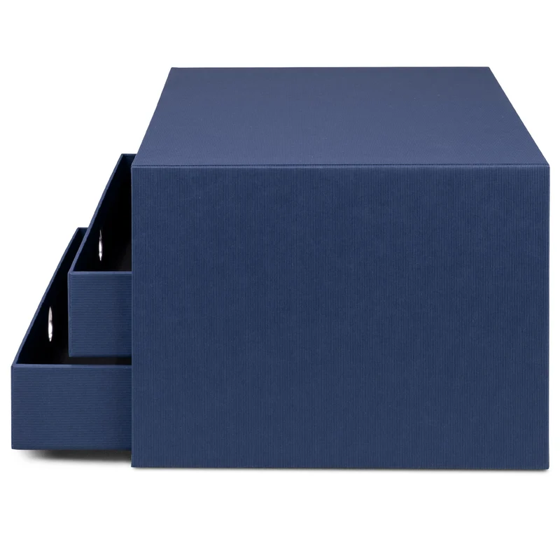 S.O.H.O. Schubladenbox | A4 | Querformat | 3 Fächer | navy-blau
