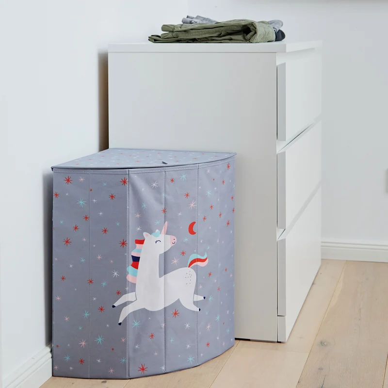 LOVE IT STORE IT Kinder Aufbewahrungskorb, Wäschekorb mit Deckel – HAPPY KIDS