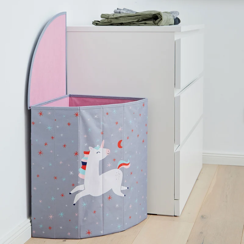 LOVE IT STORE IT Kinder Aufbewahrungskorb, Wäschekorb mit Deckel – HAPPY KIDS