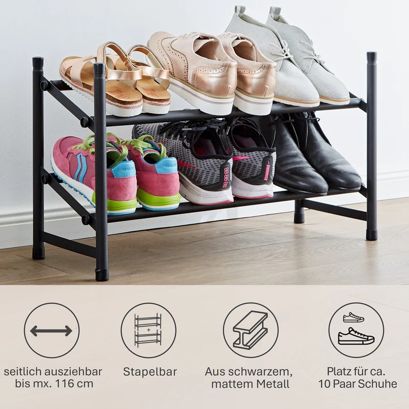 LOVE IT STORE IT Ausziehbares Schuhregal aus Metall