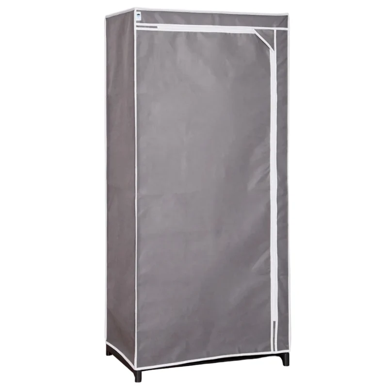 LOVE IT STORE IT Stoffschrank mit Kleiderstange, Grau, 75 x 50 x 160 cm